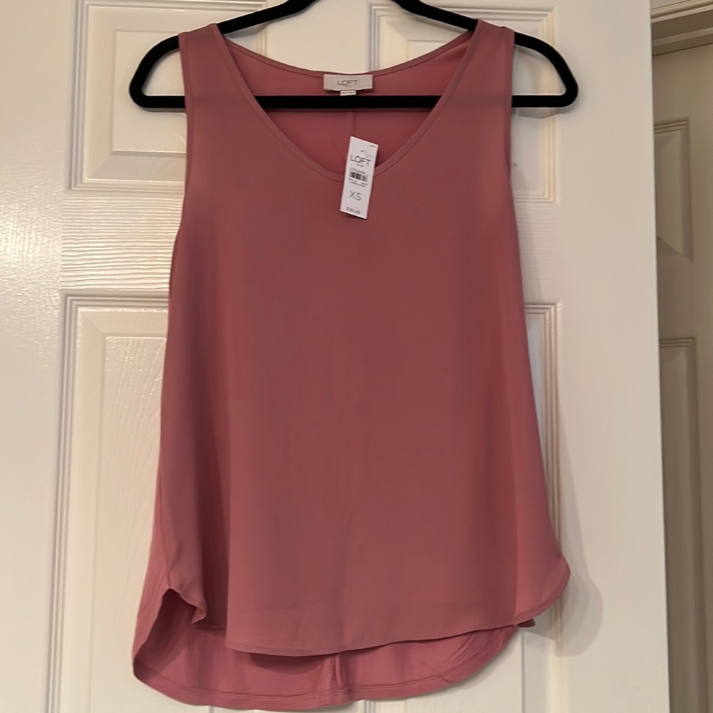 Loft NWT Sleeveless Mauve Top XS 497924 Style Number
